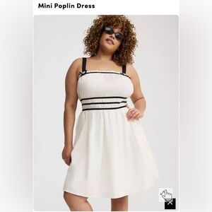 Torrid White Mini Poplin Dress